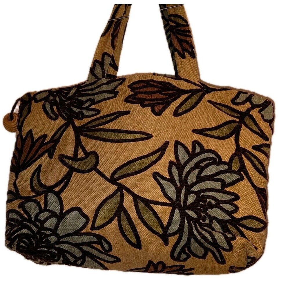 Vintage Kindred Spirit Style Floral Chenille Tapestry Tote Bag Boho Made in USA - Picture 10 of 12